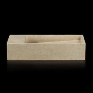Travertine Classico Light Cross Cut Filled Honed Wall Mounted Basin 2002