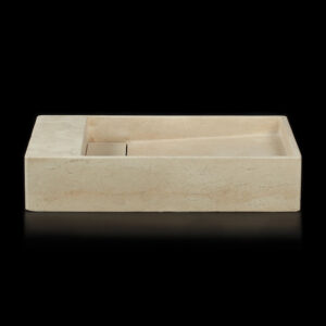Travertine Classico Light Cross Cut Filled Honed Wall Mounted Basin 2007