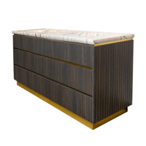 Solid New York Marble Double Sink Vanity Unit