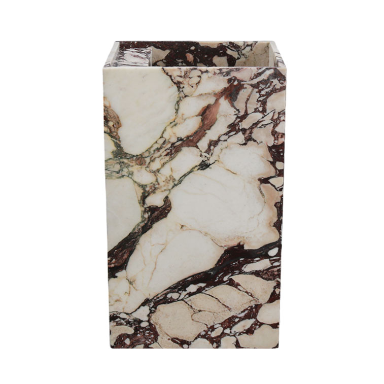 Calacatta Viola Marble Honed Rectangular Freestanding Basin