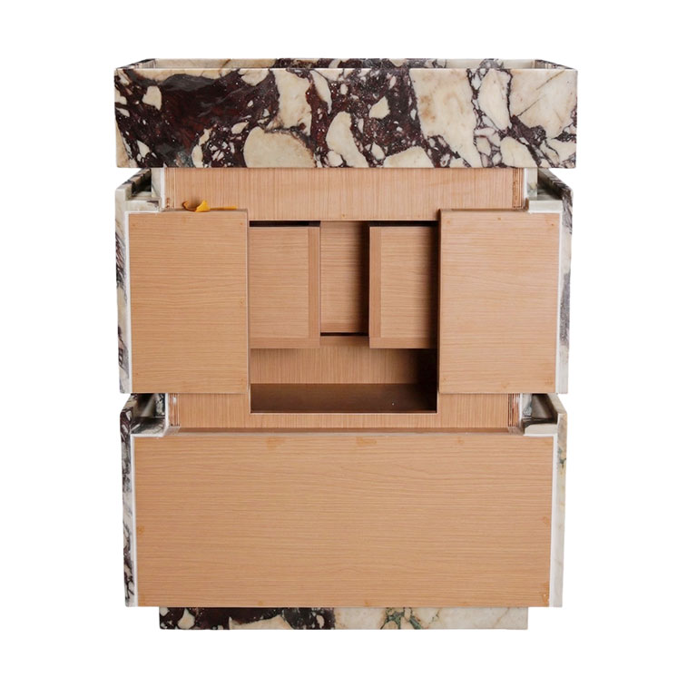 Calacatta Viola Marble Honed Vanity Unit + Integrated Sink