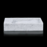 Carrara Marble Honed Wall Mounted Basin
