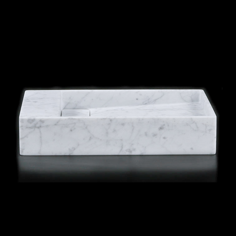 Carrara Marble Honed Wall Mounted Basin