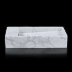 Carrara Marble Honed Wall Mounted Basin