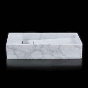 Carrara Marble Honed Wall Mounted Basin