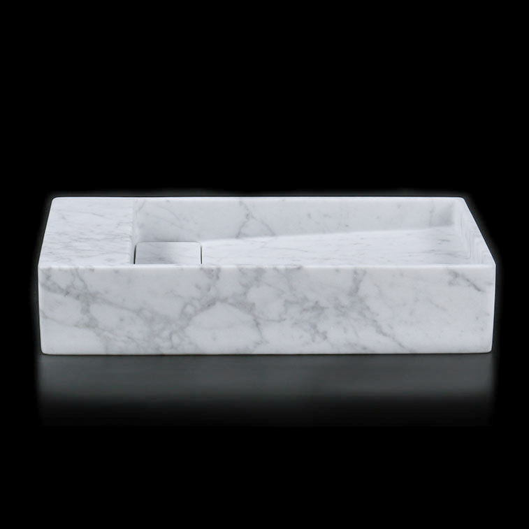 Carrara Marble Honed Wall Mounted Basin