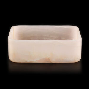 Pink Onyx Rectangular Honed Basin