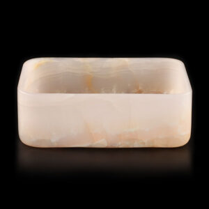 Pink Onyx Rectangular Honed Basin