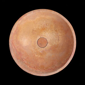 Rosso Travertine Round Basin