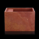 Rosso Travertine Filled Honed Wall Mounted Basin