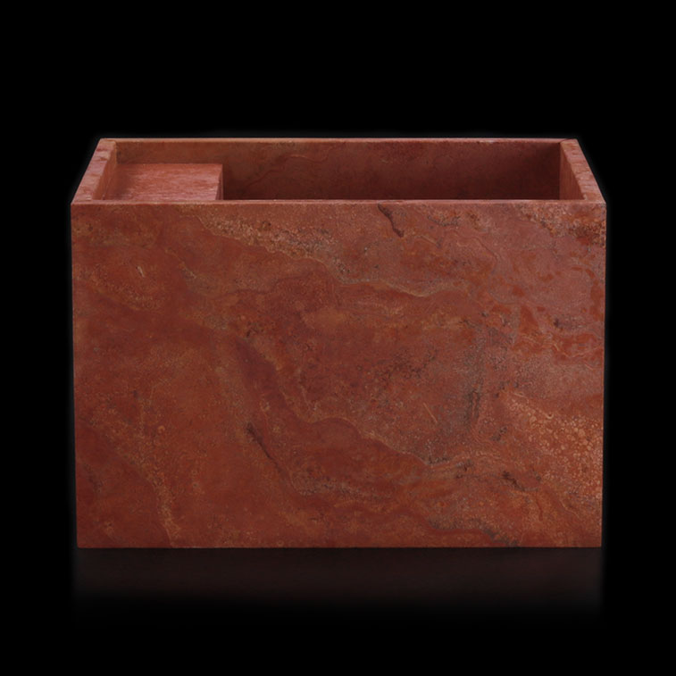 Rosso Travertine Wall Mounted Basin