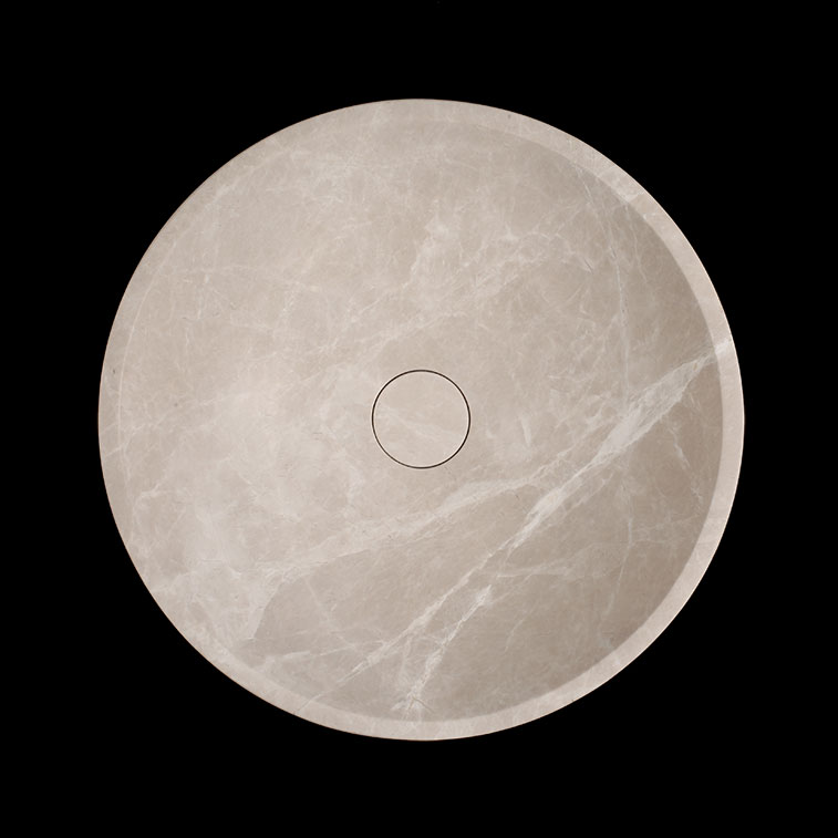Senorita Grigio Marble Honed Round Basin