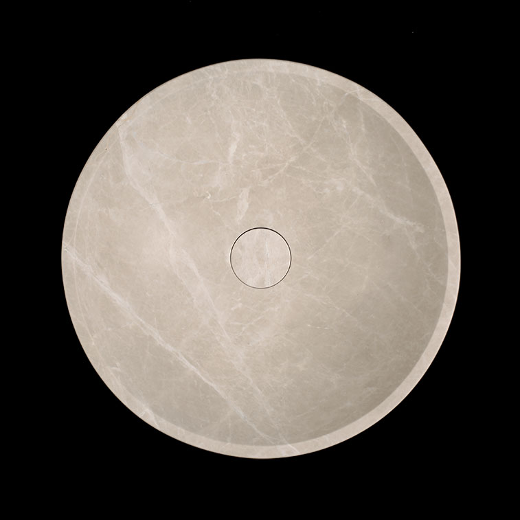 Senorita Grigio Marble Honed Round Basin