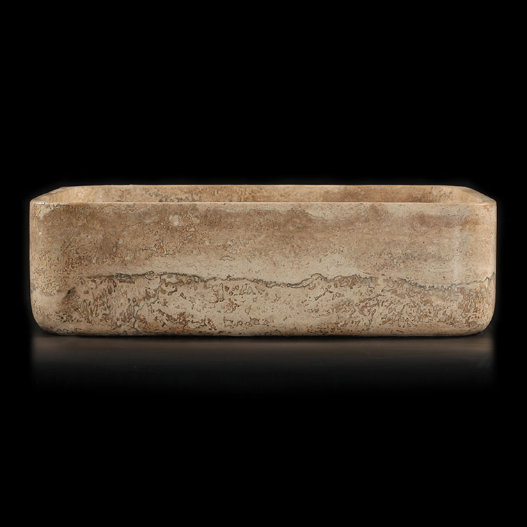 Travertine Silver Rectangular
