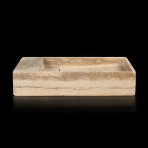 Travertine Silver Filled Honed Wall Mounted Basin 2109