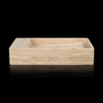 Travertine Silver Filled Honed Wall Mounted Basin 2110