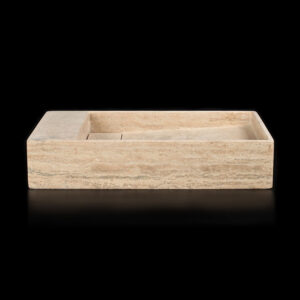 Travertine Silver Filled Honed Wall Mounted Basin 2110