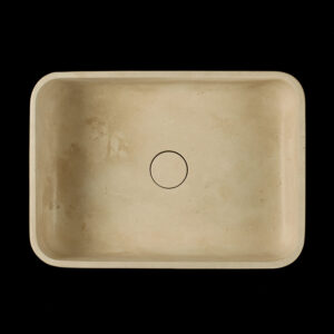Travertine Classico Light Filled Honed Rectangular Basin