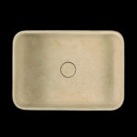 Travertine Classico Light Filled Honed Rectangular Basin