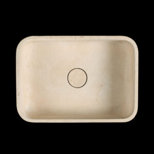 Travertine stone basin