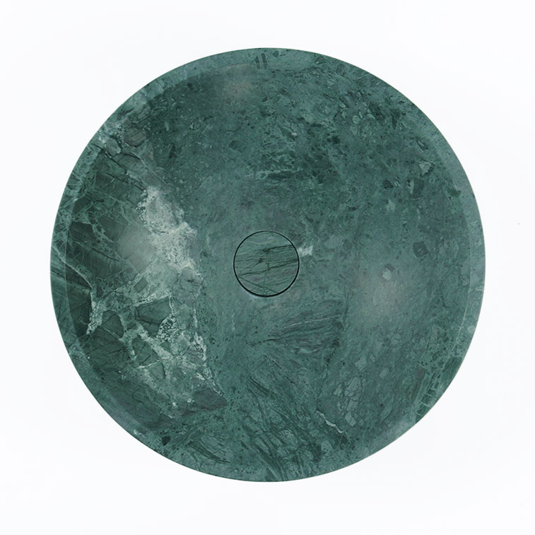Verde Green Marble Honed Round Basin