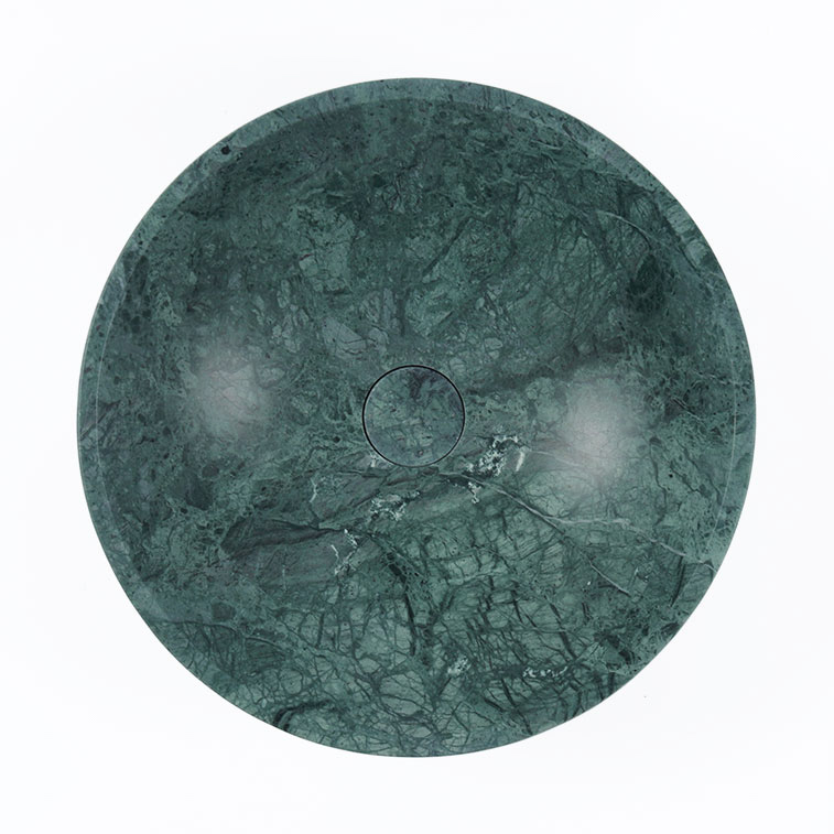 Verde Green Marble Honed Round Basin