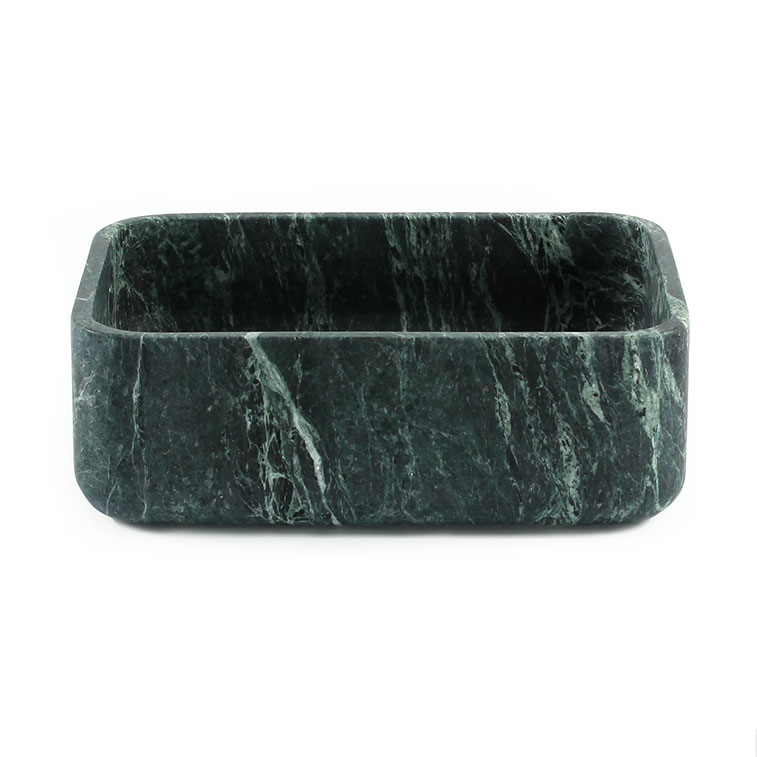 Verde Tinus Marble Rectangular Honed Basin