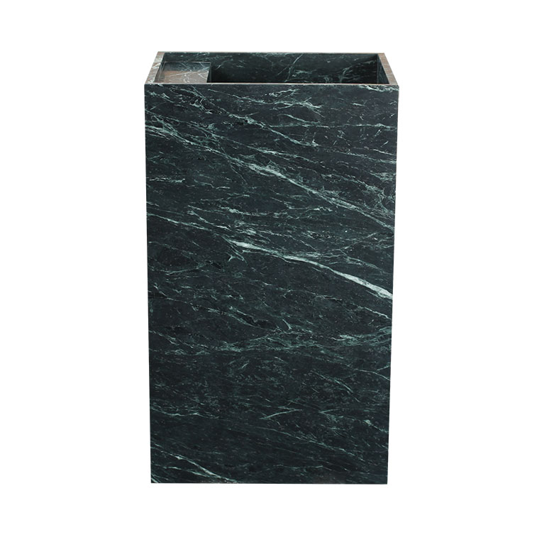 Verde Tinus Marble Honed Rectangular Freestanding Basin