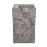 Breccia Rose Marble Honed Rectangular Freestanding Basin 2122