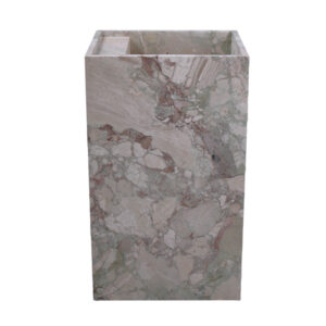Breccia Rose Marble Honed Rectangular Freestanding Basin 2122