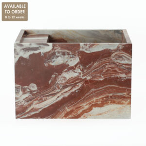 Arabescato Rosso Marble Honed Wall Mounted Basin SS08