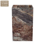 Breccia Amore Marble Honed Rectangular Freestanding Basin SS10