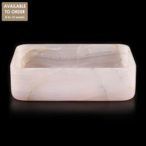 Pink Onyx Rectangular Honed Basin SS03