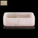 Pink Onyx Rectangular Honed Basin SS04