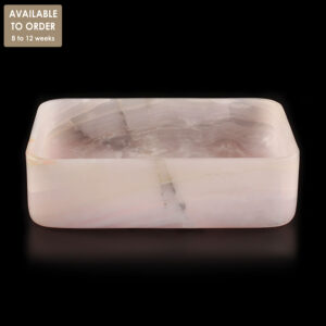 Pink Onyx Rectangular Honed Basin SS16