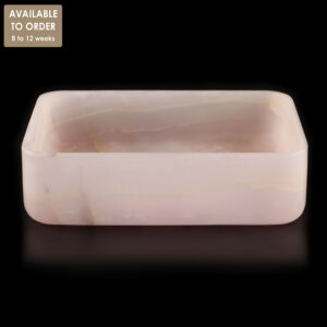 Pink Onyx Rectangular Honed Basin SS17