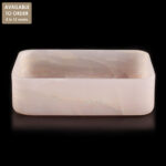 Pink Onyx Rectangular Honed Basin SS18