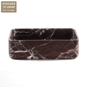 Rosso Levanto Marble Rectangular Honed Basin SS25