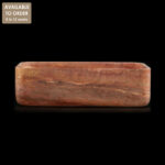 Rosso Travertine Filled Rectangular Honed Stone Basin SS23