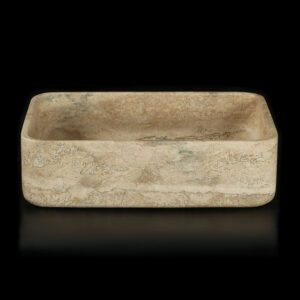 Travertine Silver Rectangular Honed Basin 2234