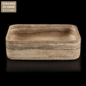 Travertine Silver Rectangular Honed Basin SS33