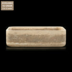 Travertine Silver Rectangular Honed Basin SS35