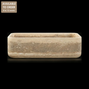 Travertine Silver Rectangular Honed Basin SS35