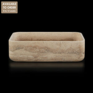 Travertine Silver Rectangular Honed Basin SS36