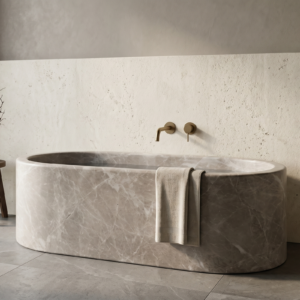 Senorita Grigio Marble Honed Bathtub