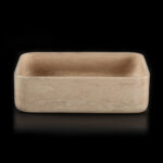 Travertine Classico Light Filled Honed Rectangular Basin 2230