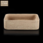 Travertine Classico Light Filled Honed Rectangular Basin SS30