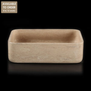 Travertine Classico Light Filled Honed Rectangular Basin SS30
