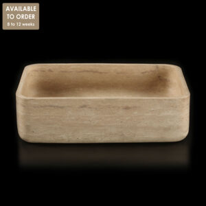 Travertine Classico Light Filled Honed Rectangular Basin SS31