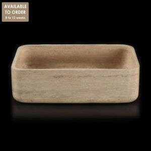 Travertine Classico Light Filled Honed Rectangular Basin SS32